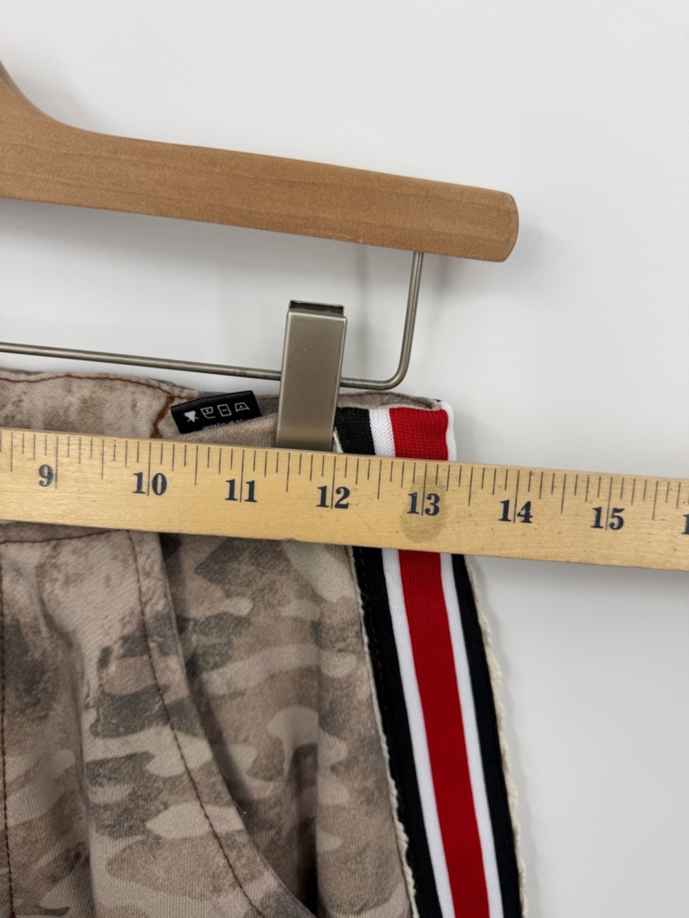 Copper and cloth X POL Brown Camouflage Track pants sweatpants Red Stripe sz XS - Picture 7 of 11